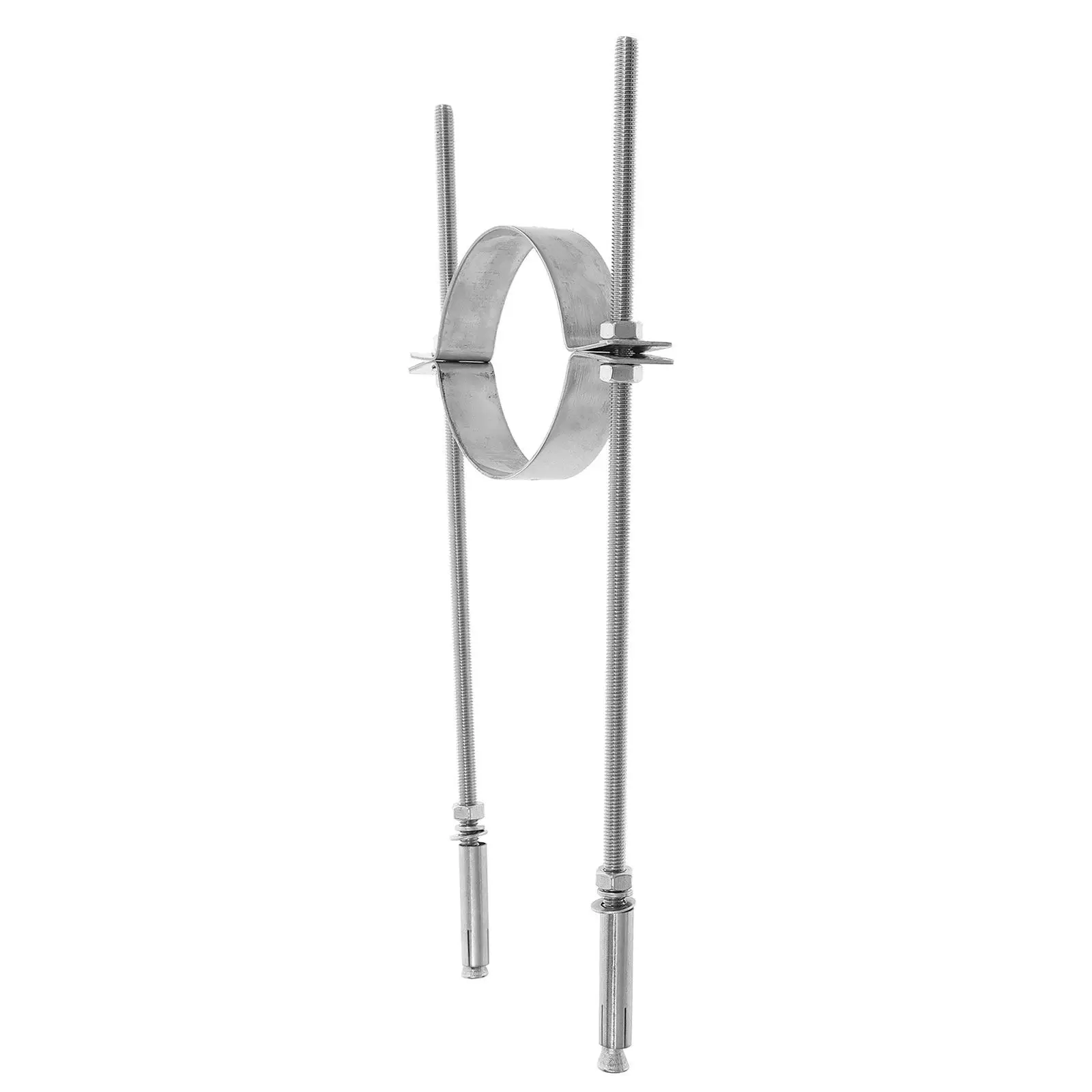 Stainless Steel Pipe Clamp Bracket M8x350 Long Bolt Quick Release Heavy Duty Outdoor Rainwater Downspout Support Wall Mount