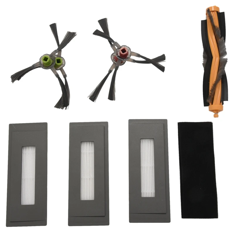 Kit de accesorios de repuesto Compatible con aspiradora robótica Ecovacs Deebot Ozmo 930, 1 cepillo principal y 3 filtros de alta eficiencia