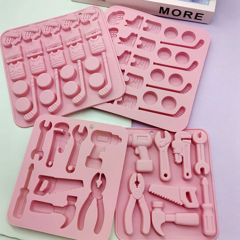 Tool Sports Silicone Mold Wrench Hockey Jersey DIY Baking Mould for Chocolate Candy Cake Soap Jelly Kitchen Baking Accessories