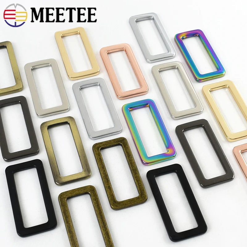 

5/10Pcs 20-50mm D Ring Metal Buckles for Bag Strap Webbing Belt Loop Backpack Square Rings Clasp DIY Leather Craft Repair