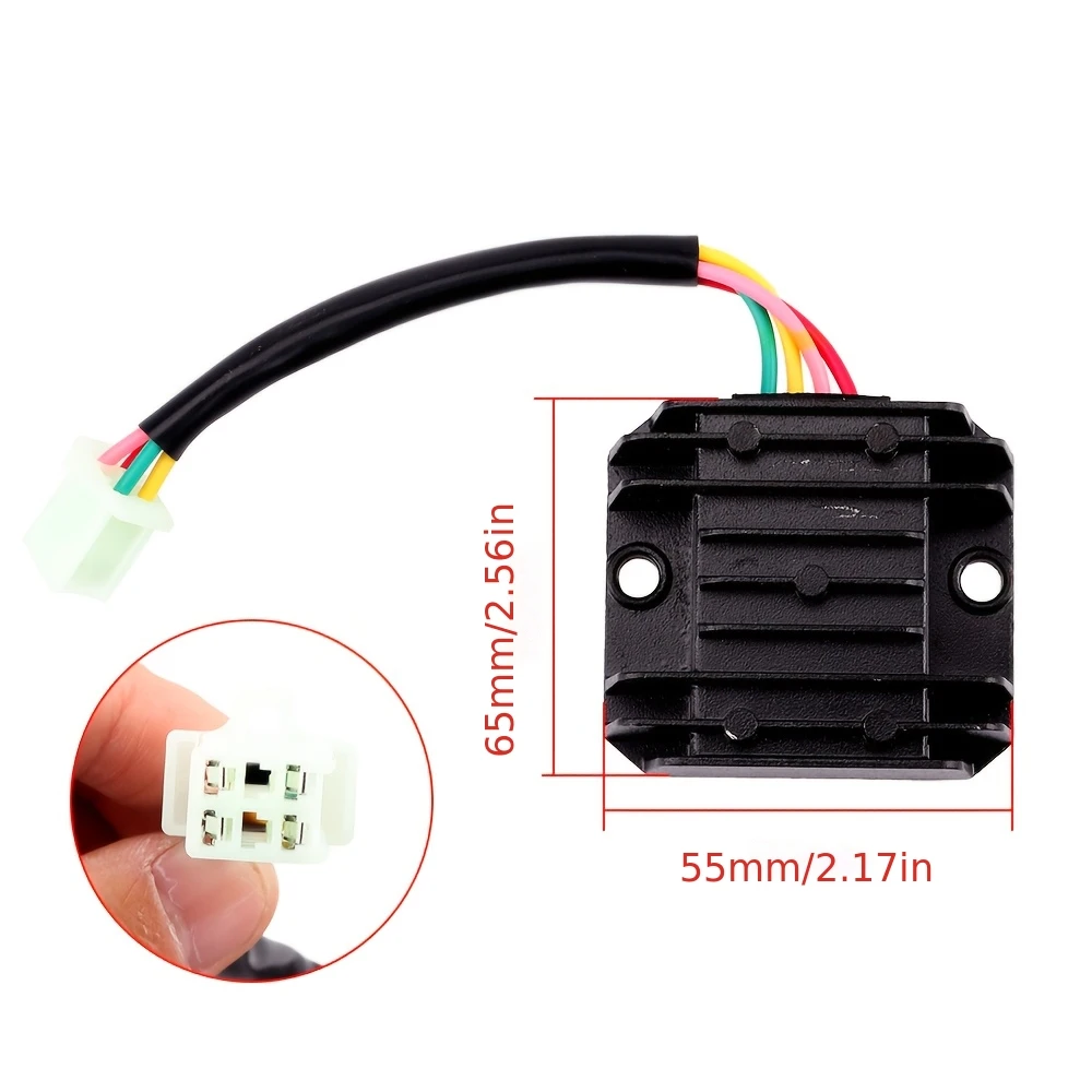High Performance Ignition Coil + 6pin AC CDI + Spark Plug+Regulator & Relay For Gy6 150cc 125cc 50cc Engines ATVs Go Karts