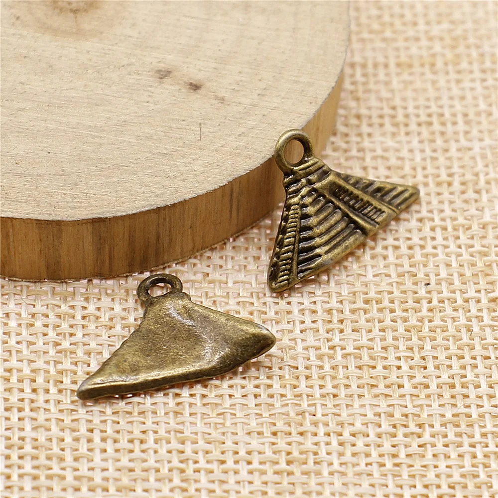 WYSIWYG 10pcs 21x15mm Pendant Pyramid Charm Pendants For Jewelry Making