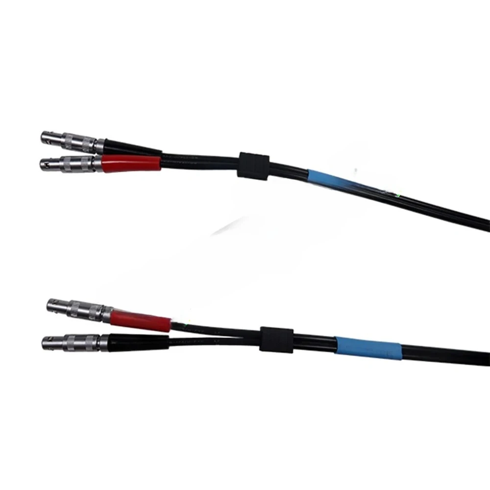 Dual  Industrial coaxial UT cable compatible with style LEMO 00 to LEMO 00  for NDT instruments