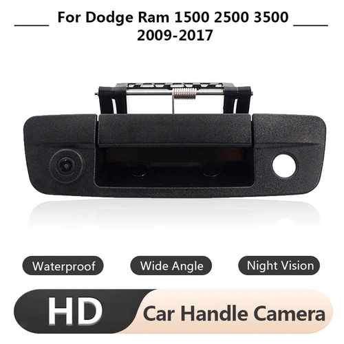Cámara de visión trasera HD con manija de puerta trasera para Dodge Ram 1500 2500 3500 2009-2011 2012 2017, cámara de respaldo impermeable de visión nocturna