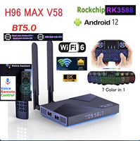 H96 MAX V58 TV Box  Android12 8GB 64GB RK3588 Support 4K BT5.0 Dual Wifi 1000M 8 core vs mecool km2 plus deluxe x96 x10 v56