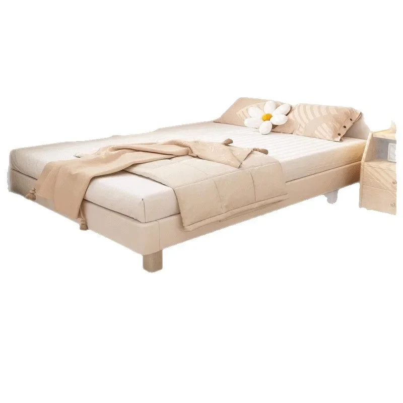 

Oak, solid wood bed, double, suspended, all solid wood, tatami, Nordic