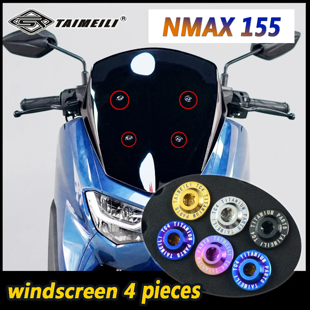 TAIMEILI Titanium alloy motorcycle bolt suitable for Yamaha Nmax155 motorcycle modification and maintenance bolt No.1