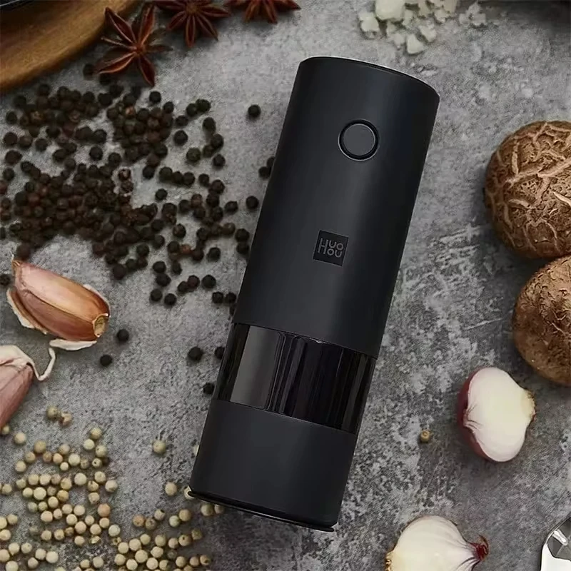 Xiaomi Huohou Electric Grinder Automatic Mill Pepper And Salt LED Light 5 Modes Peper Spice Pulverizer for Cooking Mijia