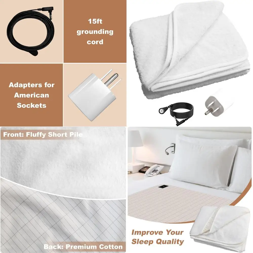 

Уютное заземляющее одеяло в стиле Земли, кремовое, 47x59, повышает сон и уменьшает усталость.