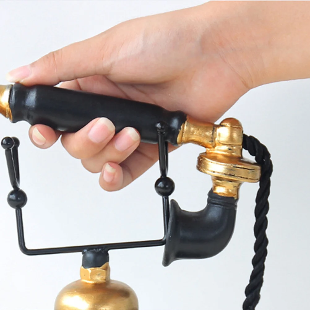 

Resin Vintage Telephone Decor 185x16x8cm Retro Home Office Bar Decoration Premium Craftsmanship Ornament