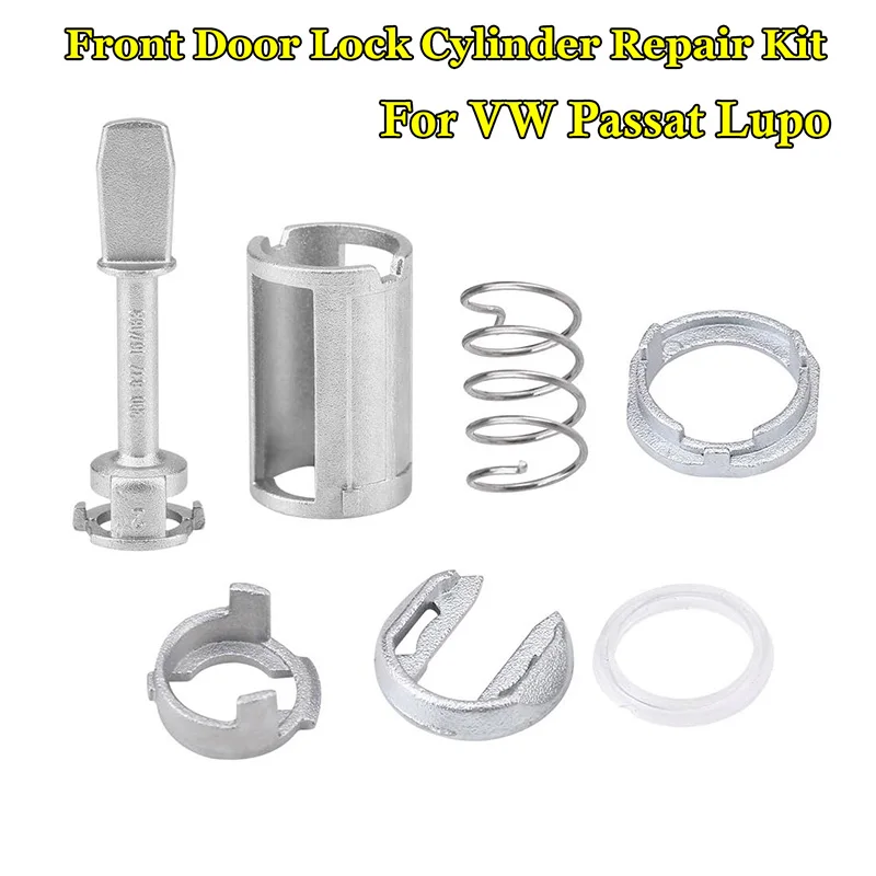 7Pcs Set Front Left Right Metal Door Lock Cylinder Barrel Repair Kit for PASSAT SEAT TOLEDO LEON AROSA LUPO for Part Replacement