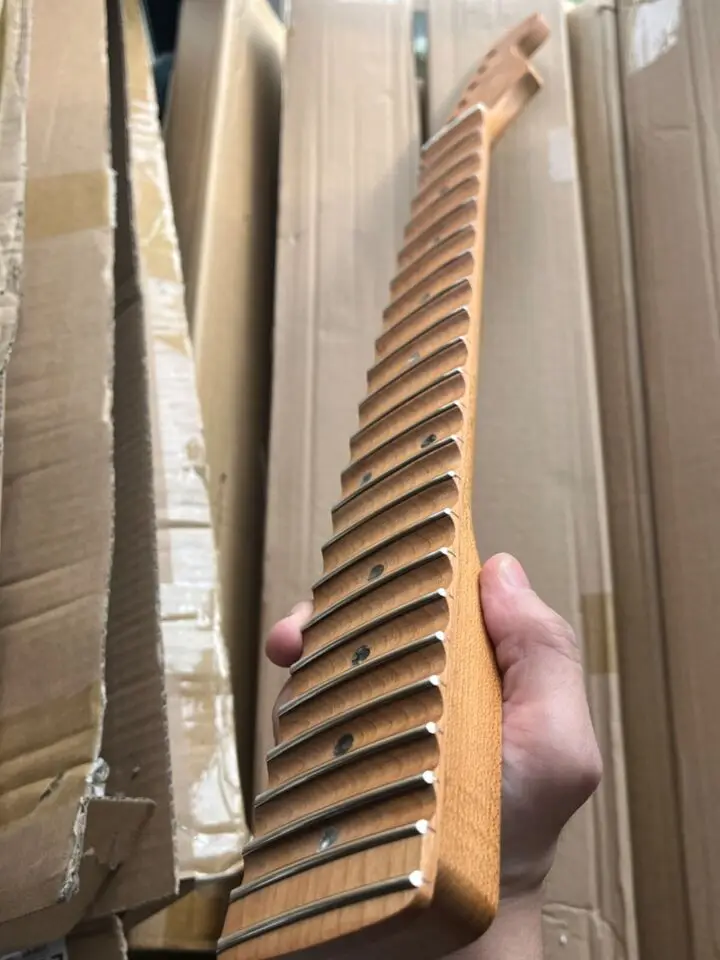 22fret Scalloped Maple Guitar Neck, 25.5 Inch, For Diy