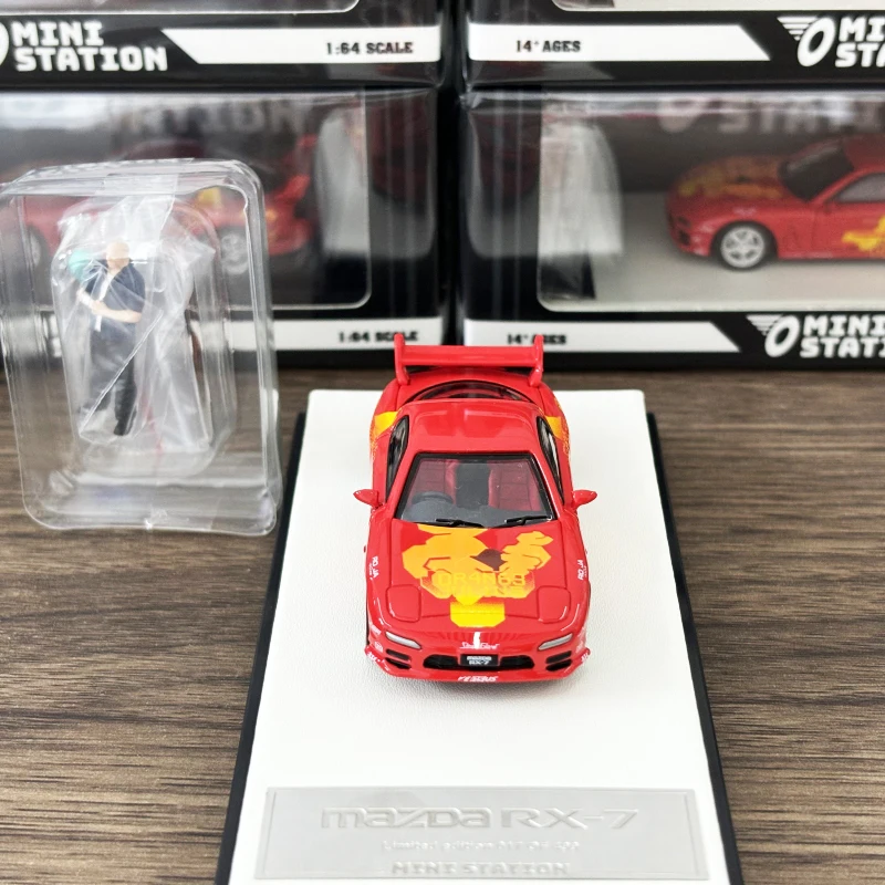 Newly Stocks Mini Station 1:64 RX7 Fast Furious Chinese Dragon Red Color Diecast Scale Model Car In 2024