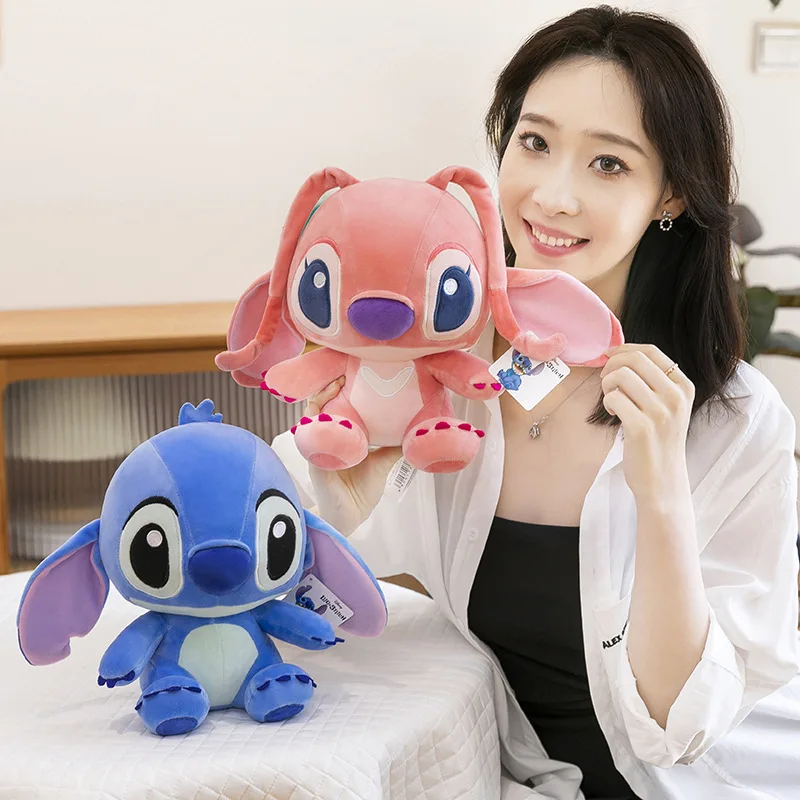 

25cm Disney Plush Toy Disney Stitch Anime Figures Lilo & Stitch Cute Stuffed Toys Movie Peripherals Soft Ornaments Girl Gift