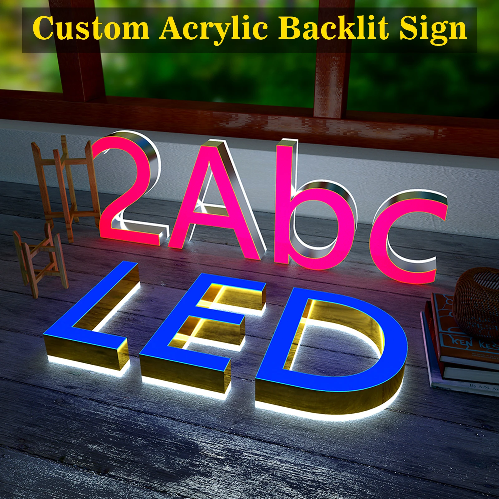 Custom 3D Business Signs Custom 3D Logo 3D Letter Sign For Store Front Logo Decor Led Channel Letter Customized Commercial Sign