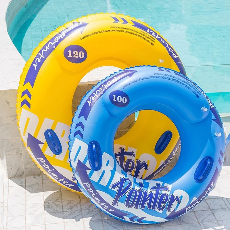  1Pc Dual Airbag Swim Ring Inflatable Pool Float Thicken Swim Tube Adults Swimming Floats Summer Water Sports Beach Vacation