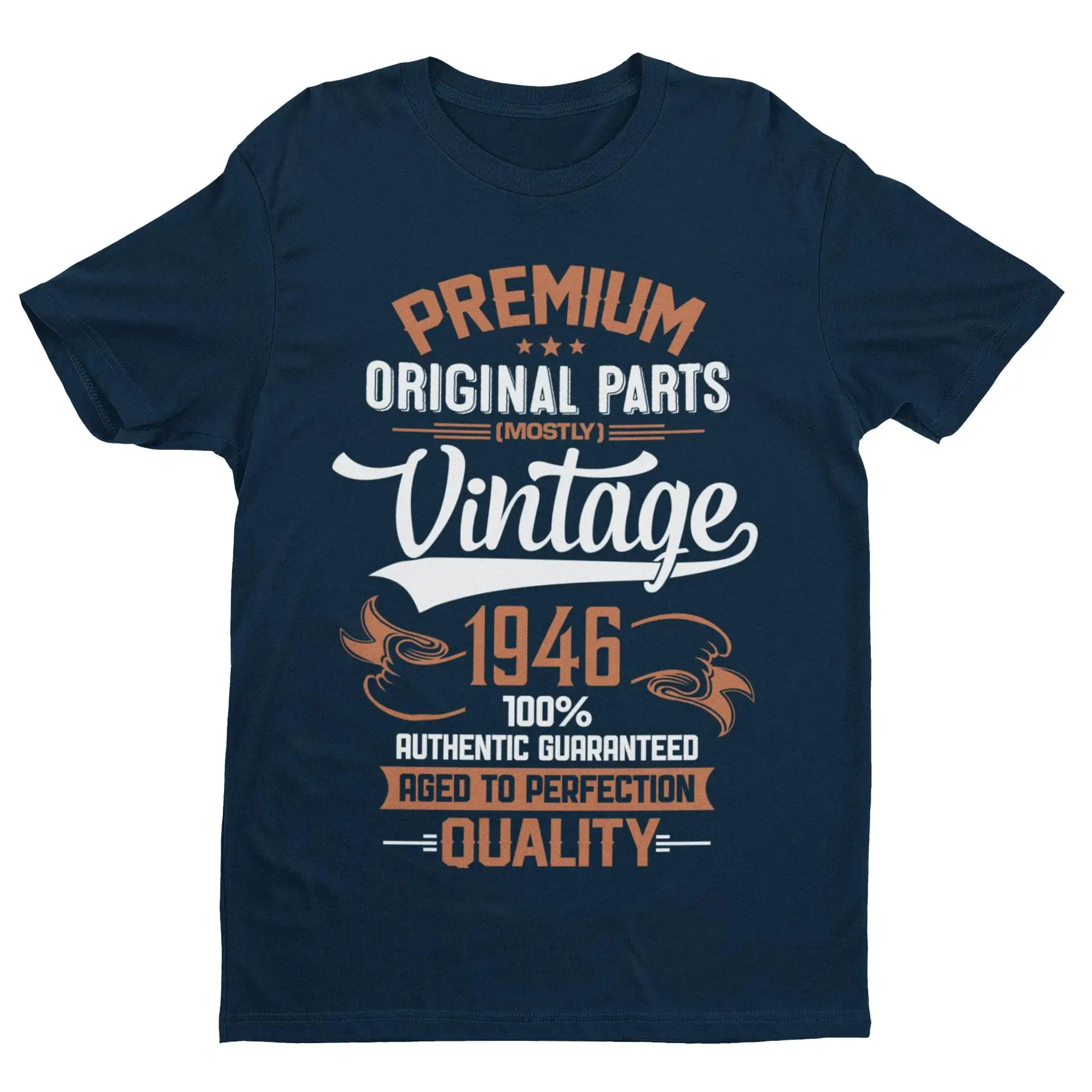 Men's and Women's All-Purpose Shirt for 80th Birthday T-shirt: Retro 1946, Time Has Perfected It