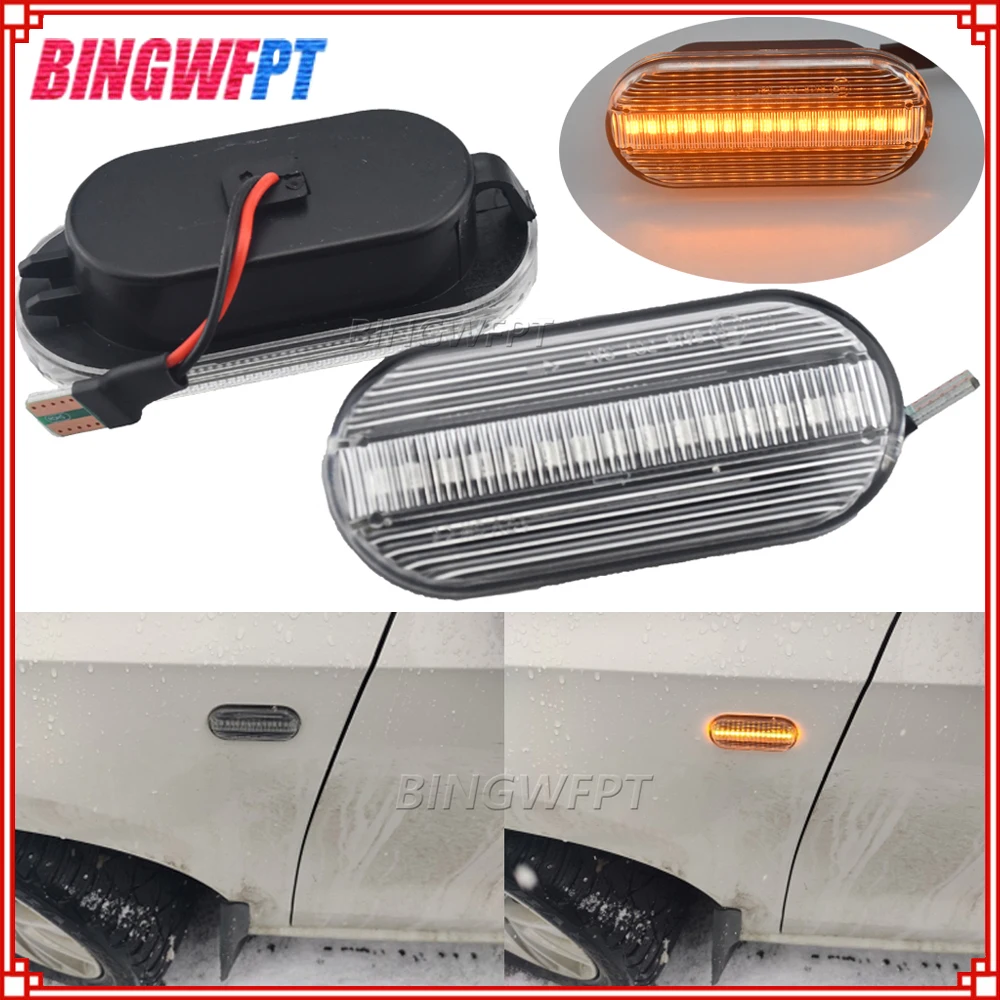 1PC Led Dynamic Side Marker Turn Signal Light Sequential Blinker Light For VW Golf 3 4 MK3 MK4 Passat 3BG Polo 6N 9N Bora Vento
