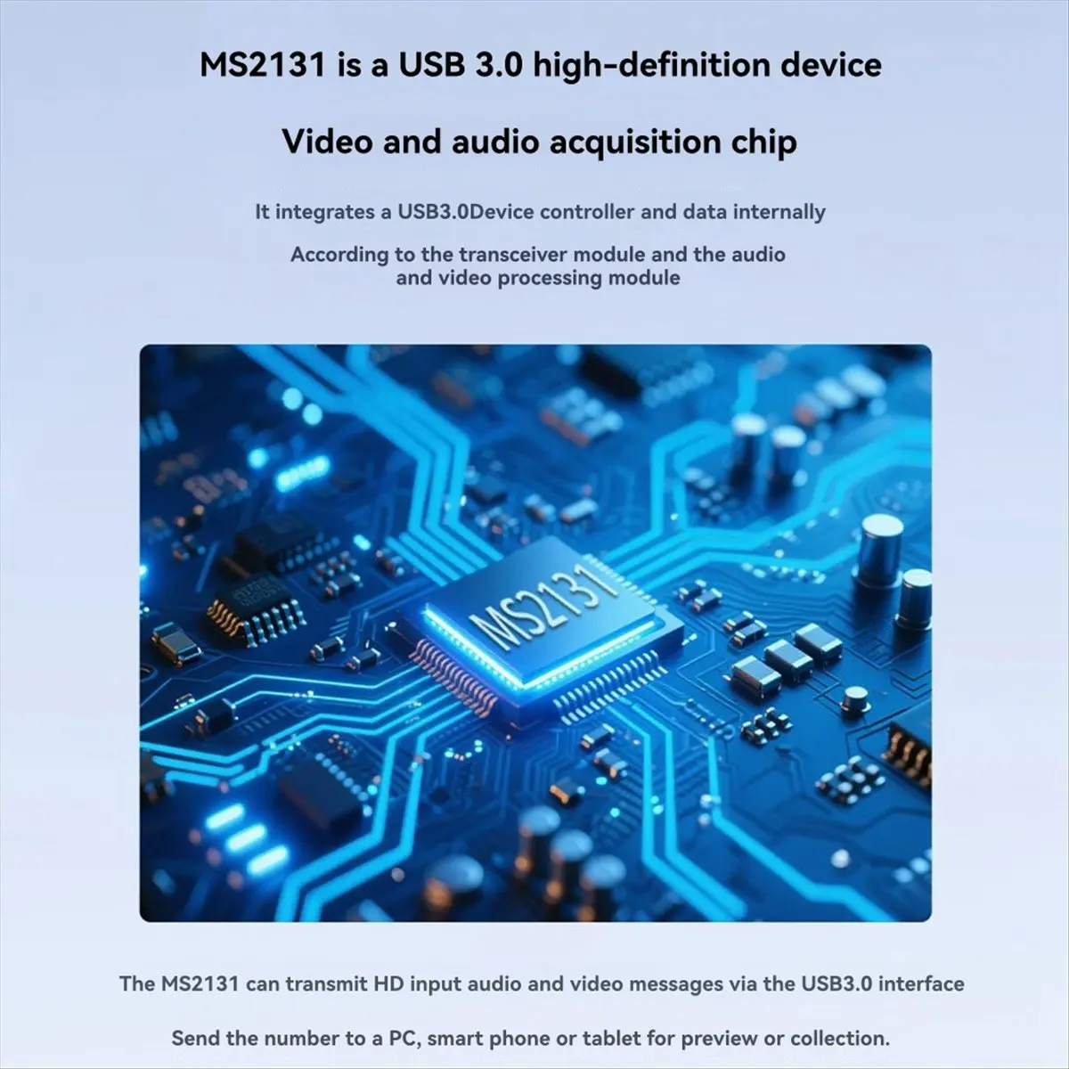 

Модуль видеозахвата AA86 MS2131 HD, HDMI-совместимая карта захвата с USB 3.0, 4K Loopout и аудиовыходом 3,5 мм для прямых трансляций