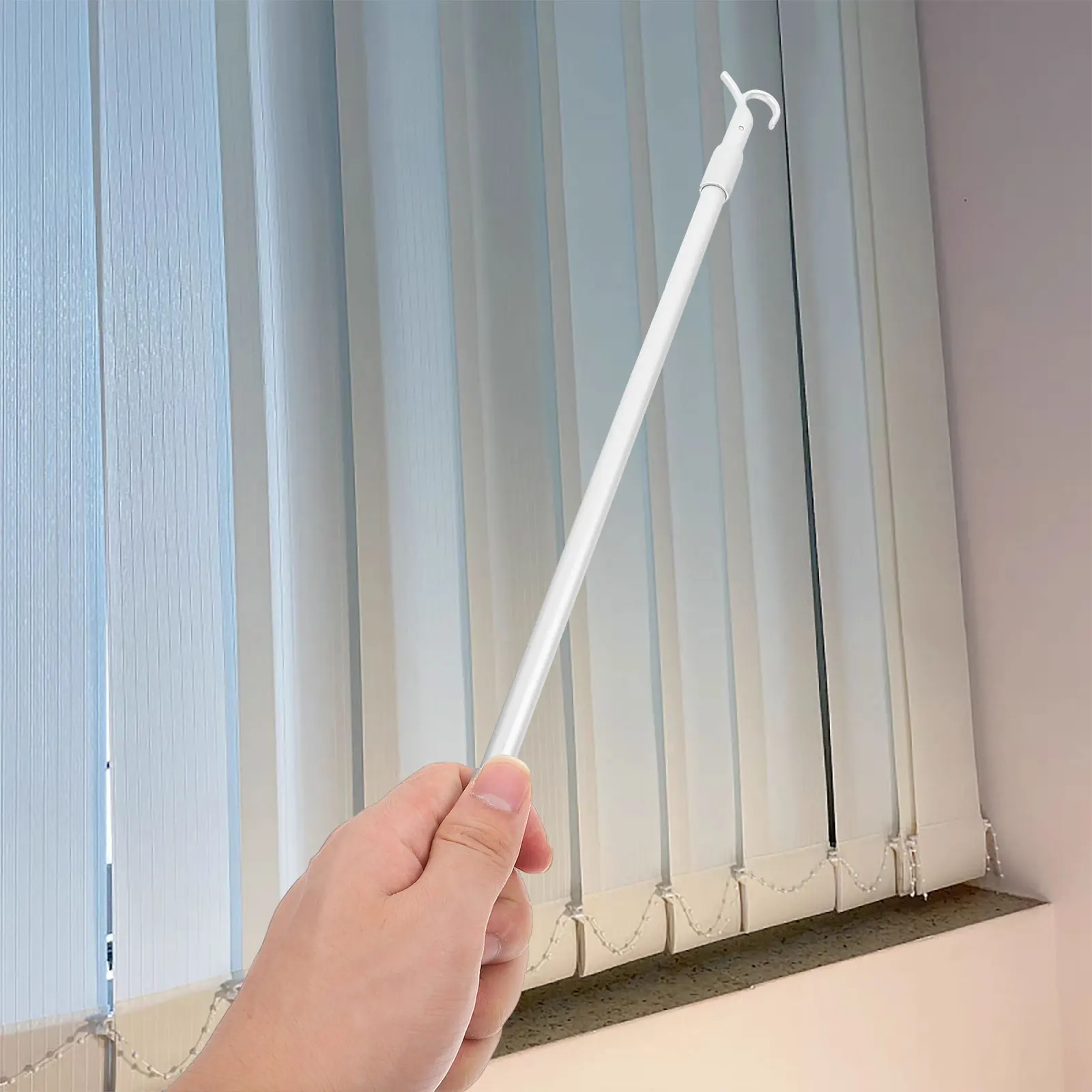 

Telescopic Curtain Rod Extendable Blinds Pull Wand Stick Sturdy Long Modern Drapery Rods For Curtains Easy Install Heavy Duty