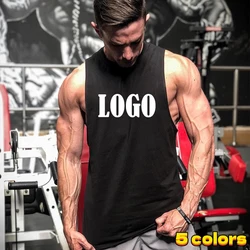 Sports Men's Clothes Get Fit&Fitness Wide Shoulder Sleeveless T-shirts Muscle Training Tank Tops Men Crew Neck Vests