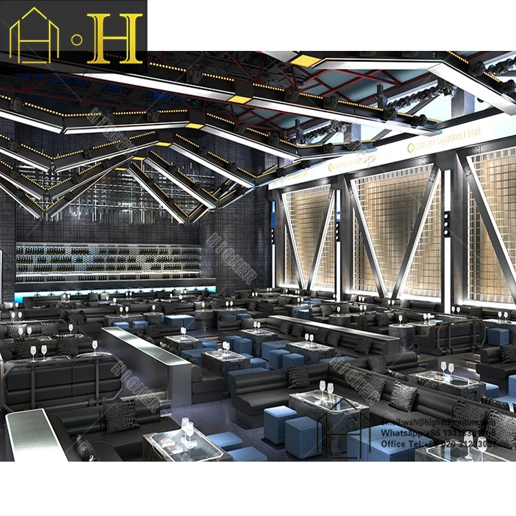 High-end Night Club Retail Luxury Lounge Bar Hot Sale Counter Table Chairs Furniture Set