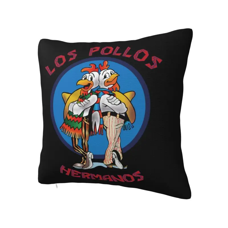 Funny Los Pollos Hermanos Pillow Case 45x45cm Bedroom Decoration Kawaii Breaking Bad Cushion Decoration Salon Square Pillowcase