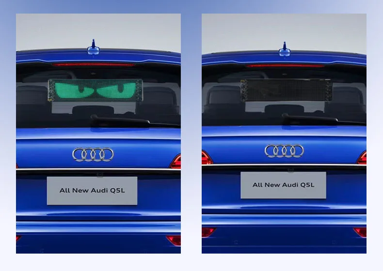 Led Flexible Display App Bluetooth Auto Werbung Devil'S Eye Intelligente Auto Aufkleber Atmosphäre Lkw Augen