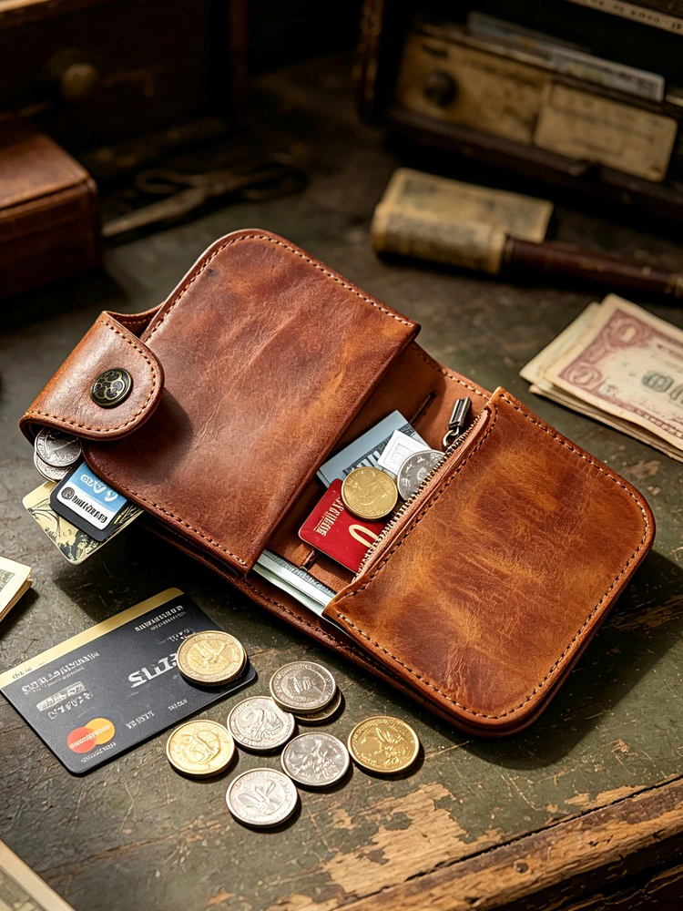 retro-handmade-top-layer-cowhide-short-wallet-large-capacity-coin-card-holder-trendy-leather-clutch-for-youth-male-and-female