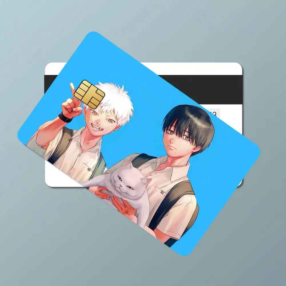アニメ夏のH-ヒカルは死んだ防水フィルムスキンカバー4個クレジットカードステッカーデビットフロントデコレーション通勤パス
