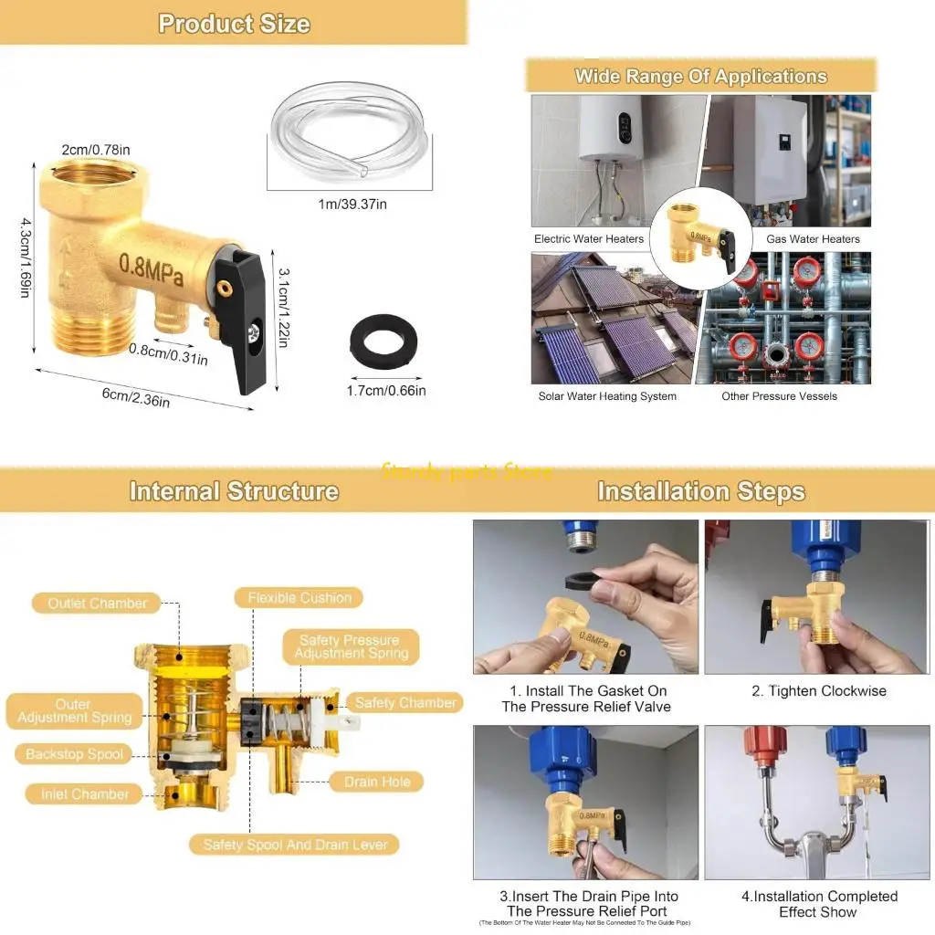 

97QC 0,8 МПа предохранительные клапаны с автоматическим выпуском, противообратные конструкции, латунные предохранительные