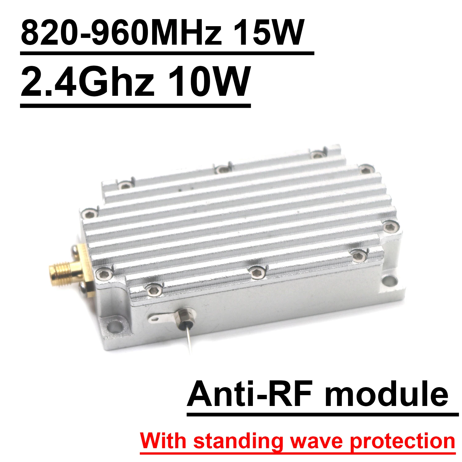 

10W 2.4Ghz 915Mhz VCO RF Generator 2.4G 868M 915M RF POWER Amplifier GNSS Receiver LORA Low Altitude Drone WIFI Bluetooth Signal