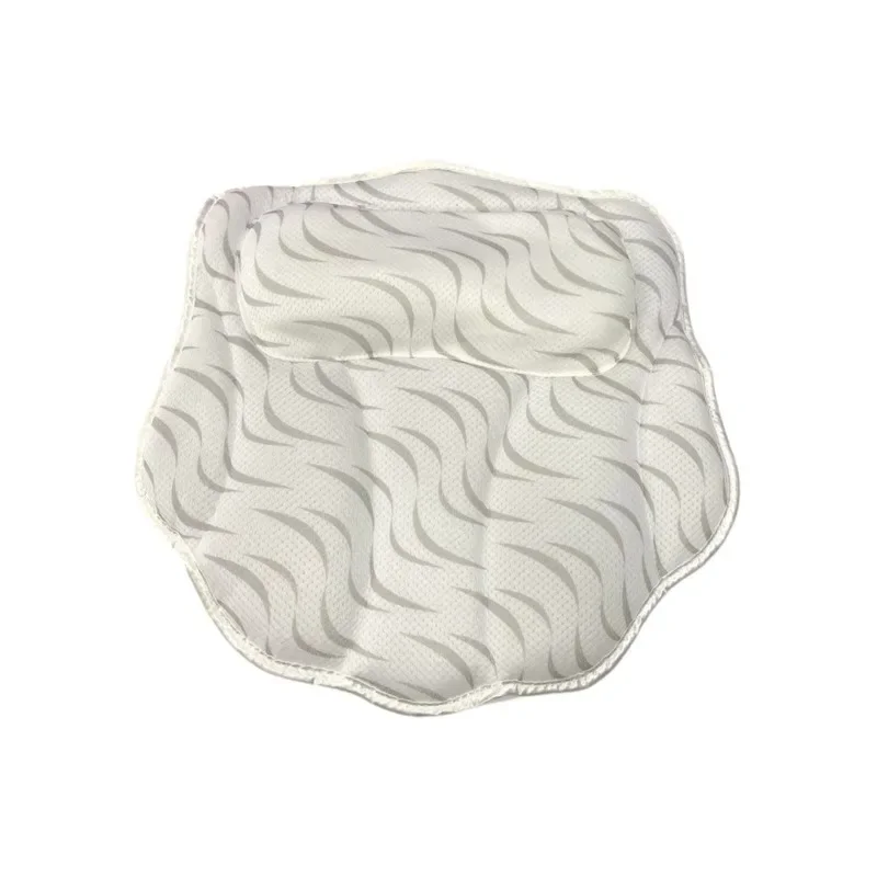 Gray Striped Bath Pillow Headrest 3D Mesh Spa & Soaking Tub Full Body & Head & Neck Support Baby Bath Pillow