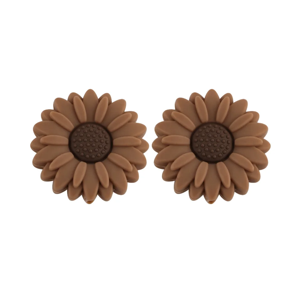 Sunrony 10pcs 20/30MM Nieuwe Bloem Siliconen Kralen Voor Sieraden Maken DIY Daisy Focus Beadable Pen Armband sleutelhanger Accessoires
