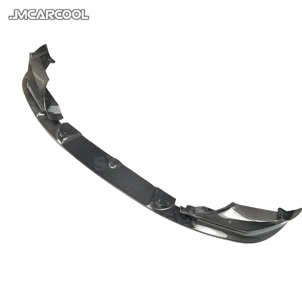 JMCARCOOL ألياف الكربون الجافة الجبهة حافة مصد السيارة سبويلر الخائن لسيارات BMW 5 Series F90 M5 المصد الأصلي 2018 2019