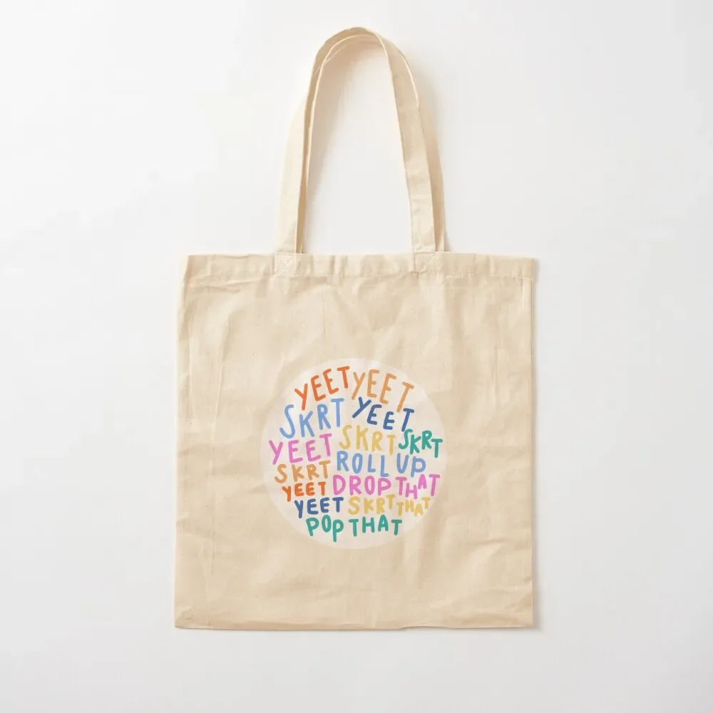 

Yeet Yeet Skrt Sticker Design Tote Bag shopping bag logo cute pouch bag