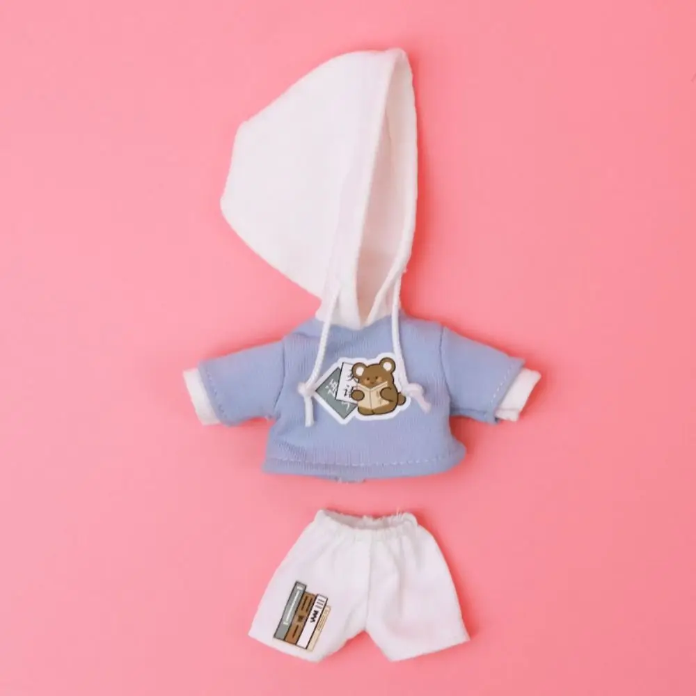 

Fashion Sweatshirt OB11 Doll Hoodie Set Casual Wear Handmade Doll Sweatshirt Set Bear Pattern Hobbies Hippop Shorts Set Bjd 1/12