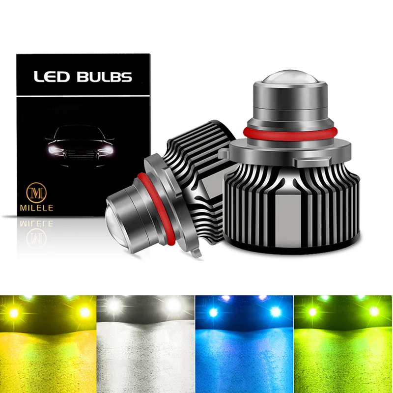 

2PCS Lens H7 Led Fog Light Bulb H11 Led Fog Lamp H8 H9 9005 HB3 9006 HB4 CSP 8000K 6000K 3000K Turbo Fog Light For Car 12V 24V