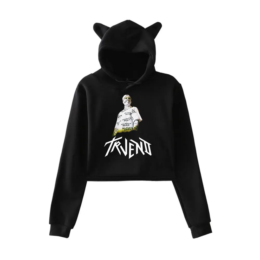 Trueno Rapping Hoodies Sweatshirts Fashion Women Men Fashion Streetwear Pullovers Sports Sweatshirts for Girls Cat Ear Crop