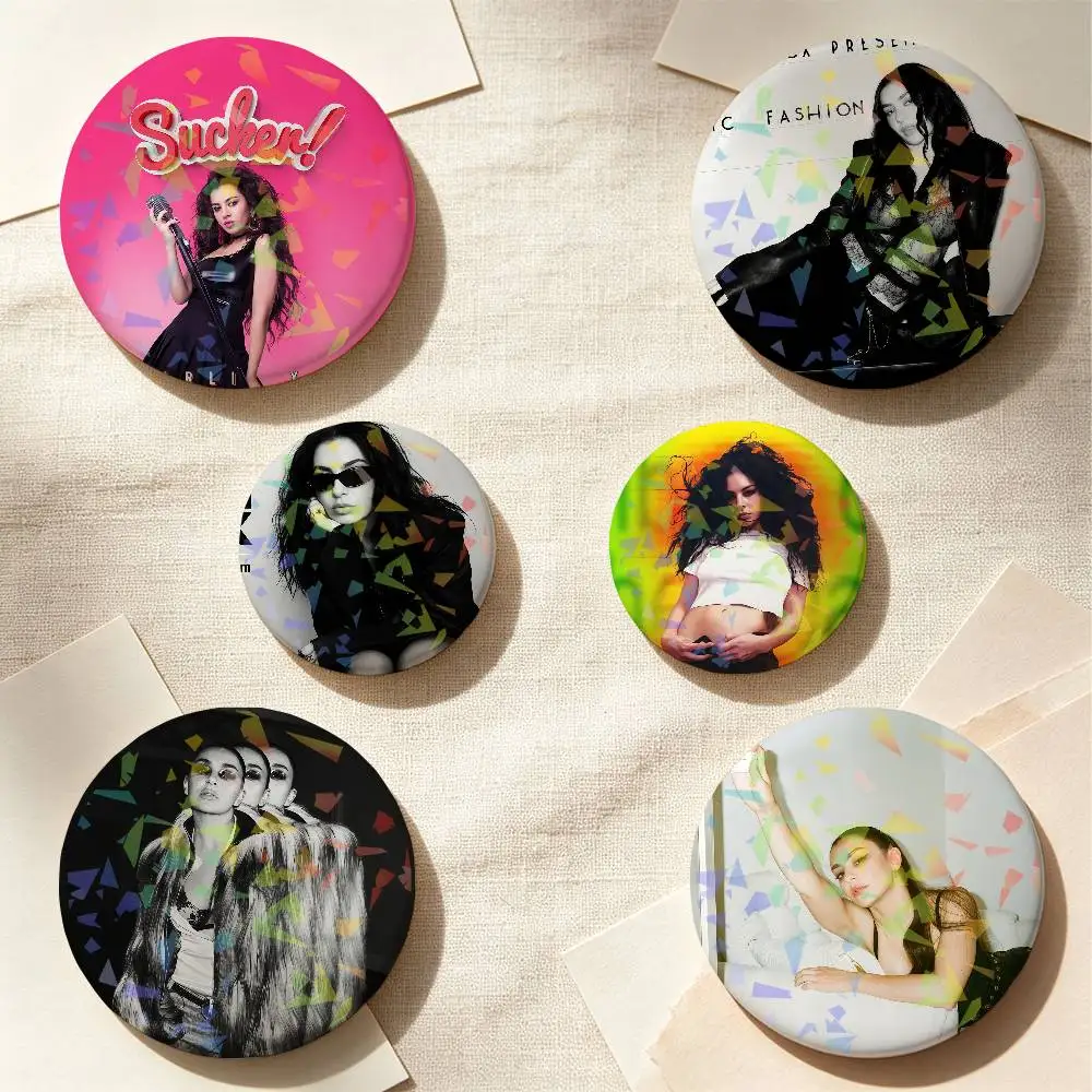 C-Charli XCX Singer Backpack Pin Hat Pin Jacket Accessory Bag Decor Clothing Ornament Fashion Accessory