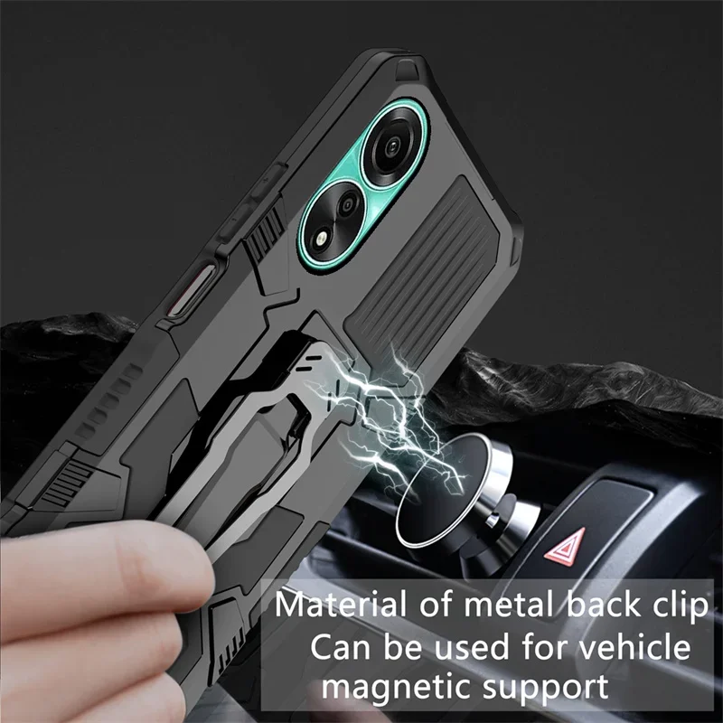 Armor Belt Clip Stand Case For VIVO Y03 Y18 Y18e Y28 Y28S 5G Y17S Y27 Y16 Y36 Y35 Y55 Y22 Y22S Protective Cover Fundas Coque