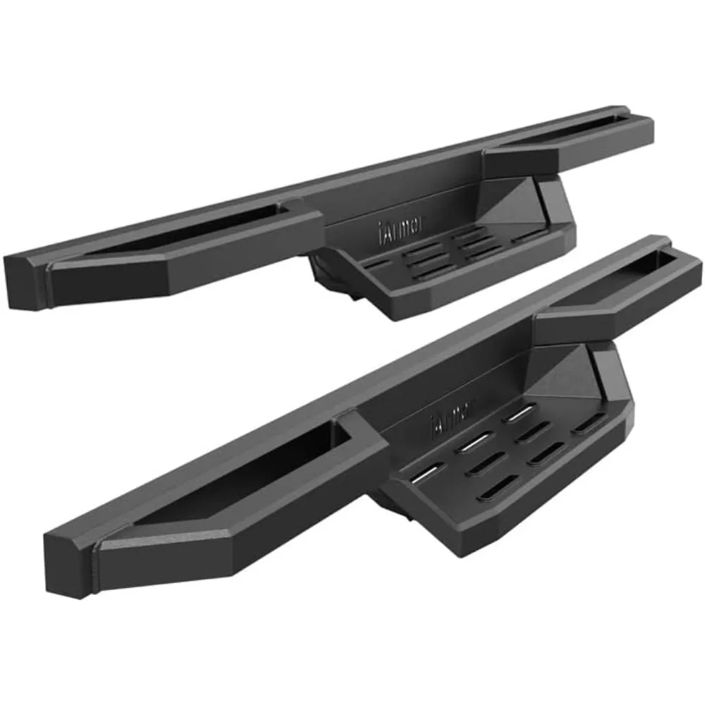 

304 Stainless Steel 6.5in Nerf Bars Pocket Steps Square Tube Rocker Guards Compatible with Silverado Sierra Regular Cab 99-07