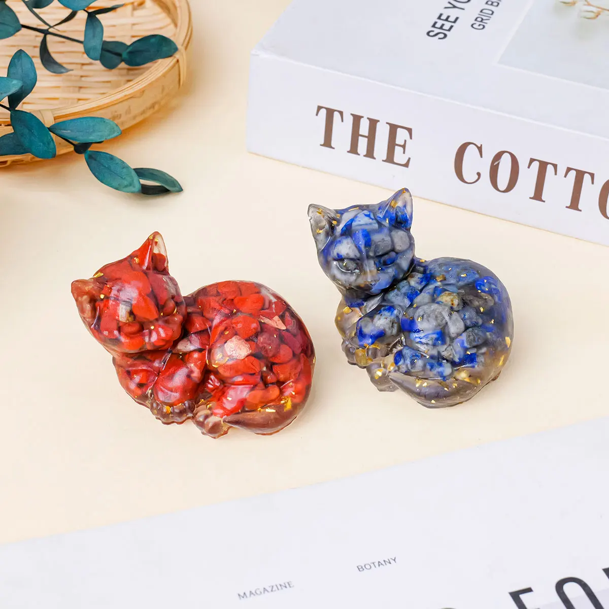 1 قطعة حجر الكريستال الطبيعي يختصر القط تمثال الريكي حجر تمثال تميمة فنغشوي النحت للمنزل مكتب الديكور #5