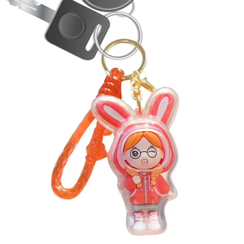 Cute Backpack Keychain Acrylic Anime Pendant Key Chain For Cute Women Little Girl Daughter Cute Girl Design Figurine Keychain