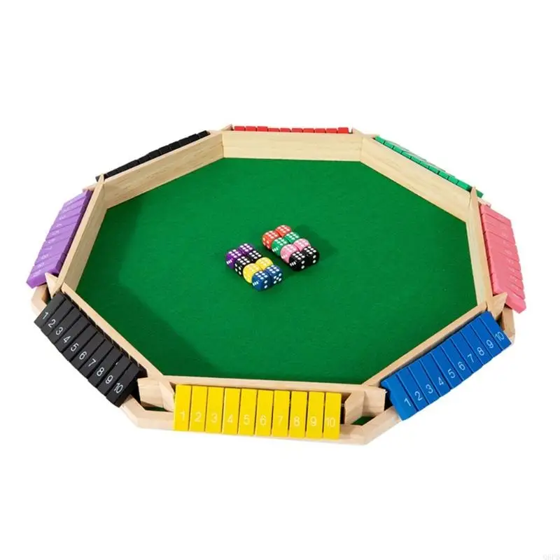 Holz-Flip-Karte und 16 Farbwürfel, Rollenspiel-Requisiten für Gruppenaktivitäten