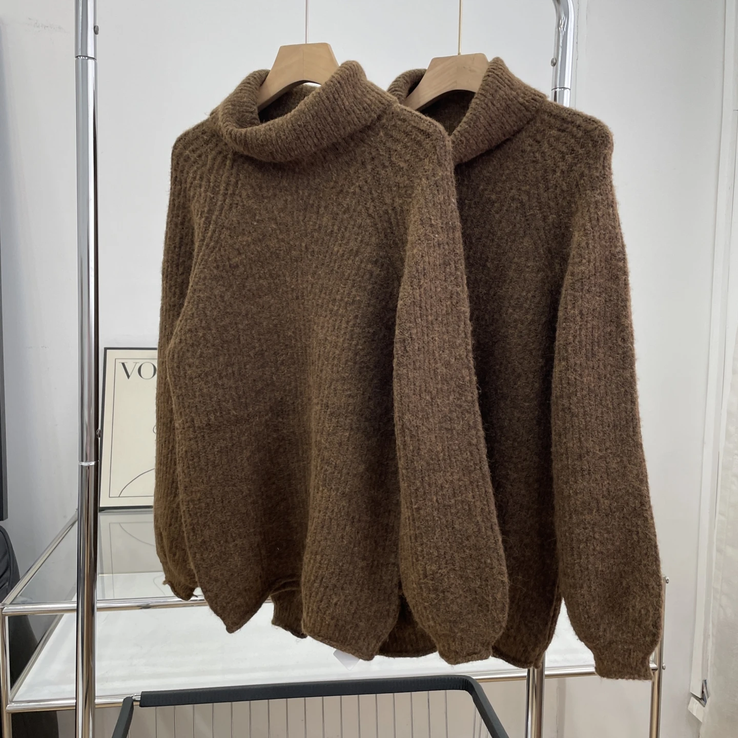 Faionable Thi chaud femmes tricots coupe droite pull aérien Sle automne hiver vêtements doux Sle J24