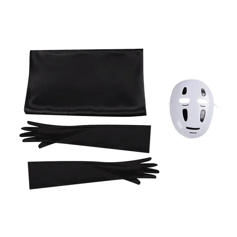 새로운 일본 얼굴없는 남성 역할 놀이 의상 남성과 여성 모두에게 적합 할로윈 애니메이션 카니발 파티 성인 의상 Inc