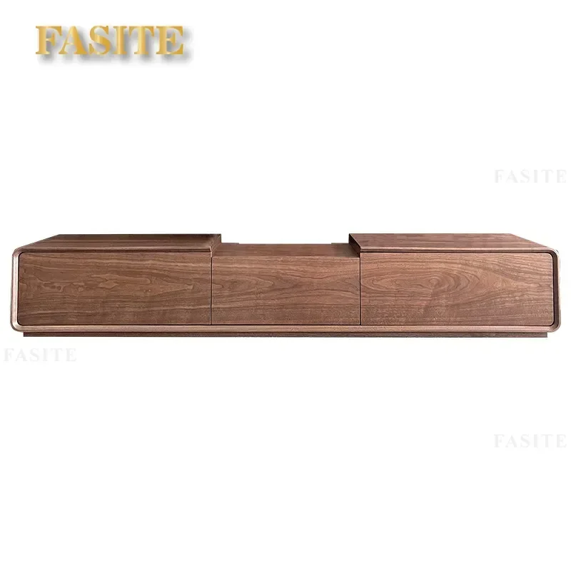 For TV Cabinet Solid Wood Modern Simple Light Luxury High End Small Apartment Projection Floor Cabinet