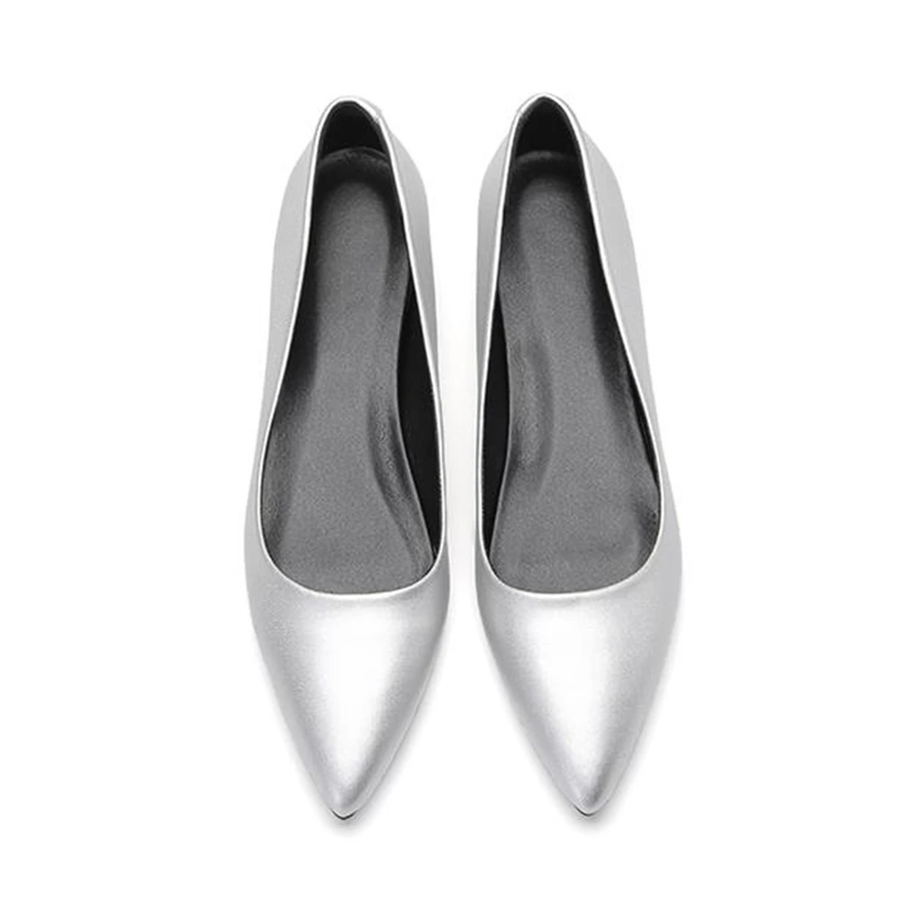 أحذية نسائية مسطحة مخصصة من الساتان الفضي 209، أحذية مريحة وعصرية للارتداء اليومي، أحذية رياضية ترفيهية بكعب مسطح