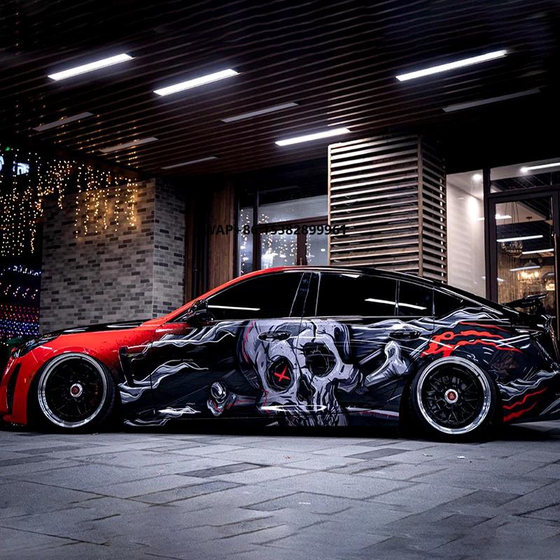 IUWF 1.52*20m Fashion Pattern Cartoon Printed Film Custom Unique Cool Car Vinyl Wrap Vehicle Exterior Films Vinyl Car Wrap